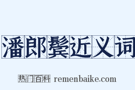 潘郎鬓近义词是什么意思的图片